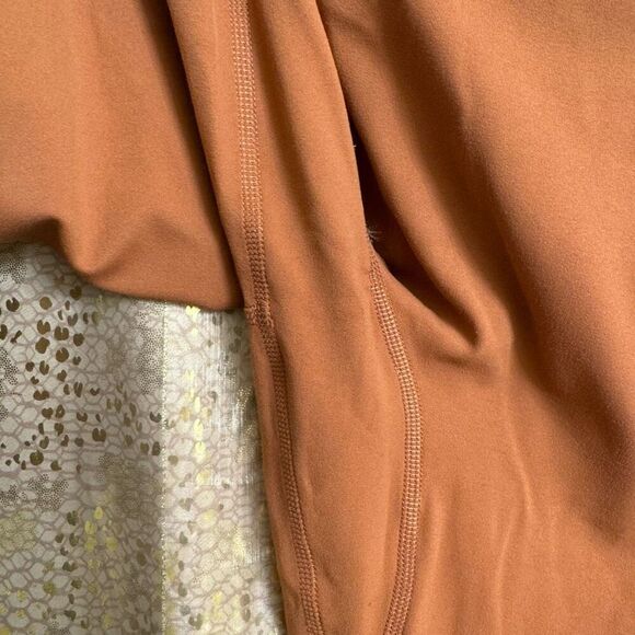 Free People Movement Never Better Fold Over Leggings Rust Orange Brown XL - Picture 5 of 6